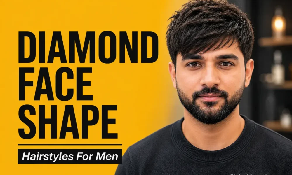 featured image showing barber styling a client with diamond face proportions