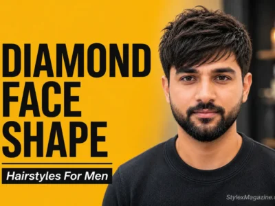 featured image showing barber styling a client with diamond face proportions