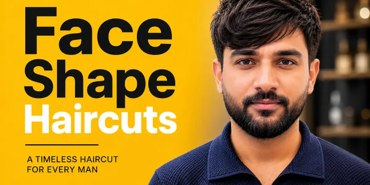 Face Shape Haircuts For Men: Complete Style Guide Face shape haircuts for men featured image showing barber measuring client face shape with tape measure