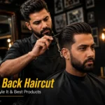 Slick back haircut featured image showing professional barber finishing a fresh slick back on a client