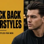 Slick back hairstyles for men featured image showing a man with a clean modern slick back haircut