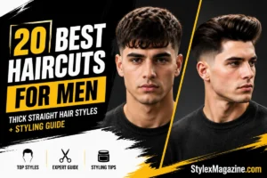 20 Best Haircuts For Thick Straight Hair (2026 Styles) 20 best thick straight hair haircuts for men featuring textured crop quiff and modern hairstyles