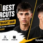 27 best haircuts for men with thin straight hair featuring modern textured hairstyles, volume-enhancing cuts, and styling inspiration in a premium StylexMagazine editorial design