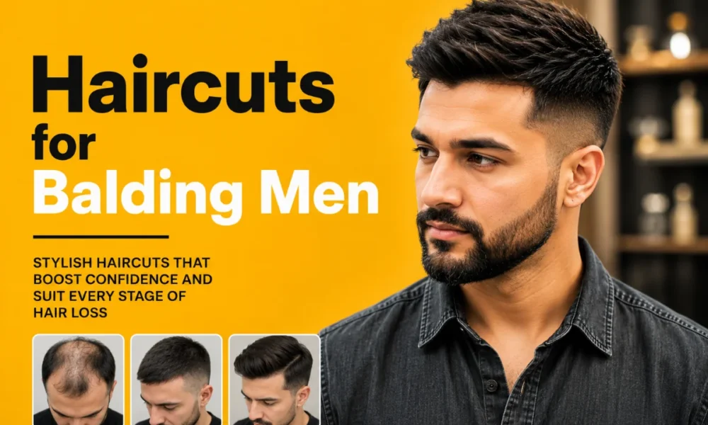 Modern haircut ideas for balding men with thinning hair and different stages of male pattern baldness