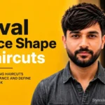 Man with an oval face shape wearing a textured side-swept haircut, demonstrating a flattering hairstyle for oval face shapes.
