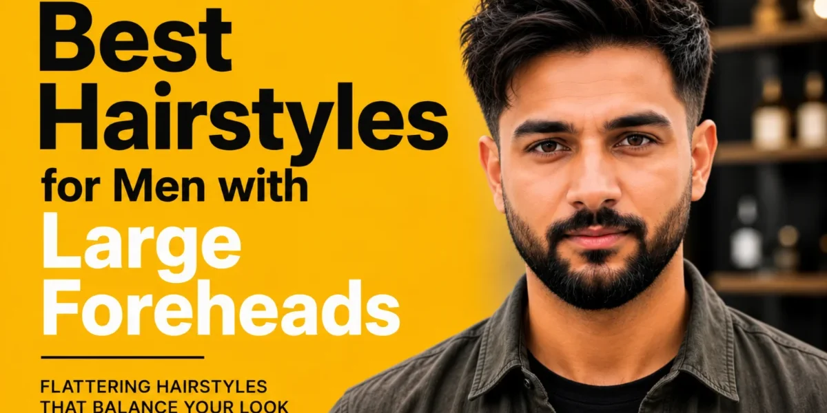 Man with a textured hairstyle and fringe demonstrating one of the best hairstyles for men with large foreheads.
