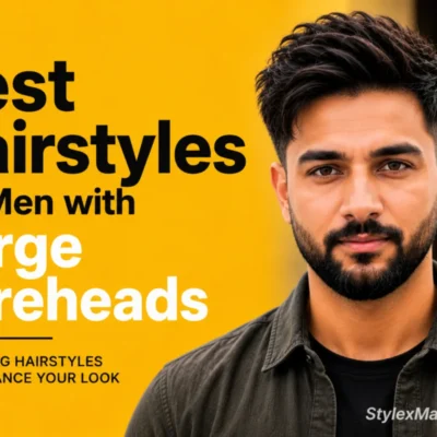 Man with a textured hairstyle and fringe demonstrating one of the best hairstyles for men with large foreheads.