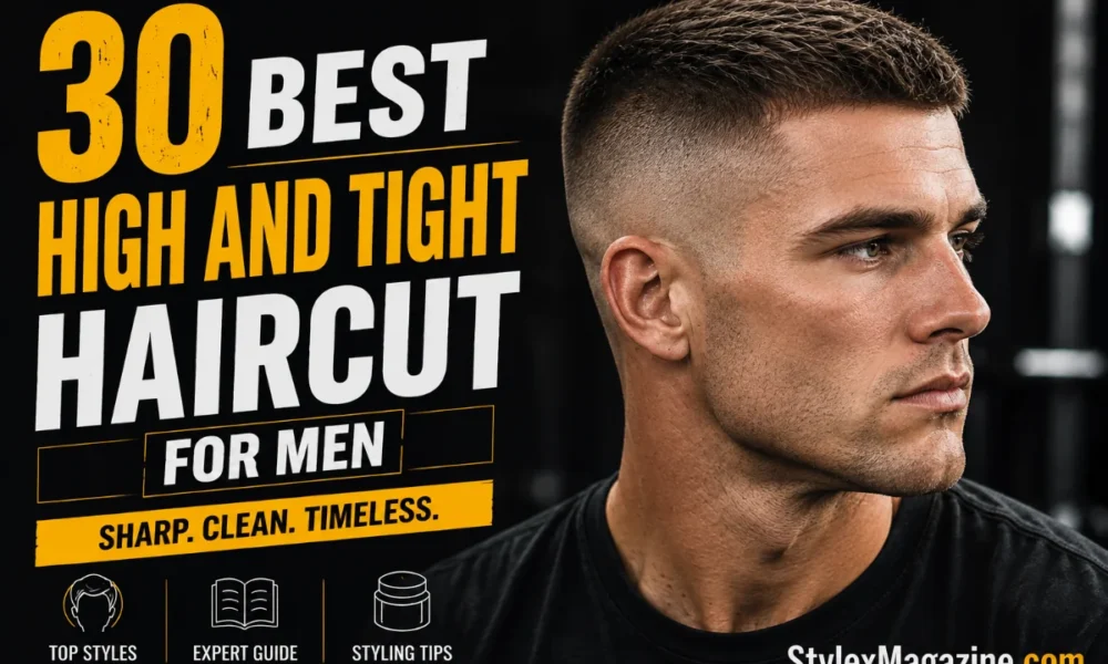 30 Best High and Tight Haircuts for Men featuring a sharp, clean high-and-tight hairstyle