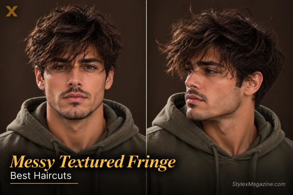  Messy textured fringe with heavy weight removed