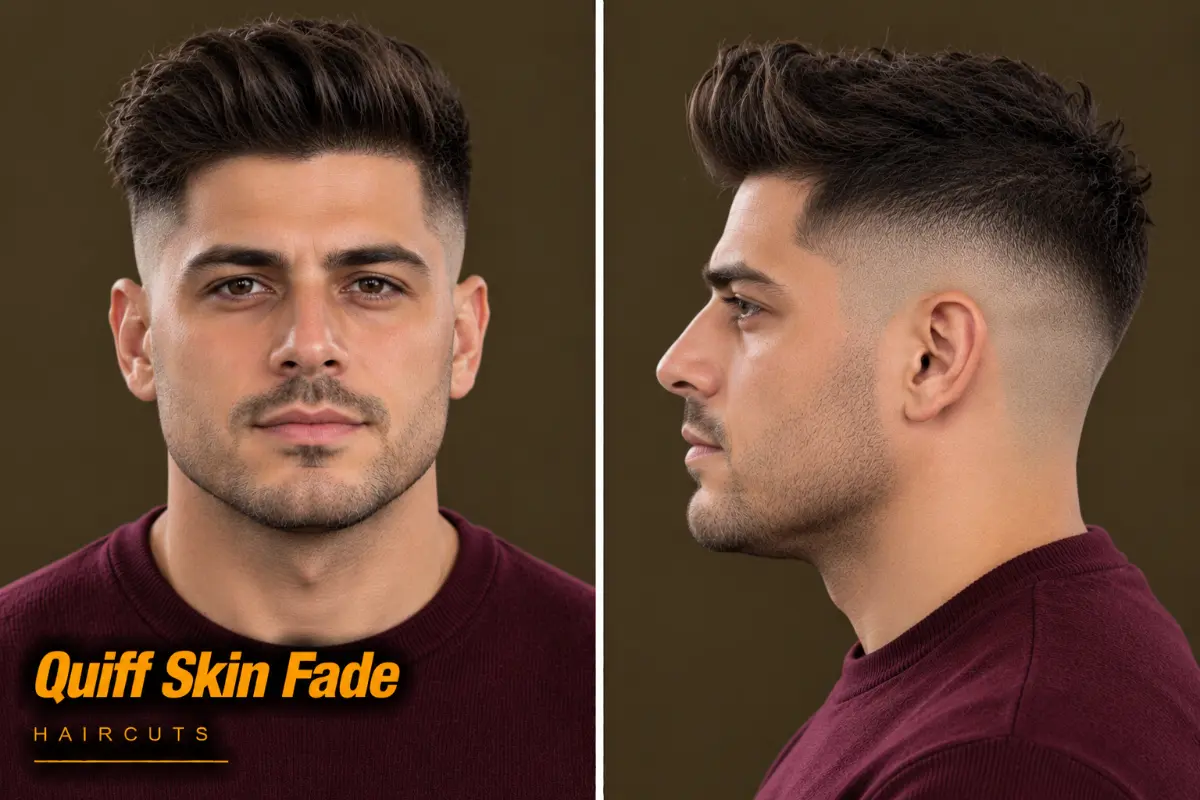 Quiff with a mid skin fade