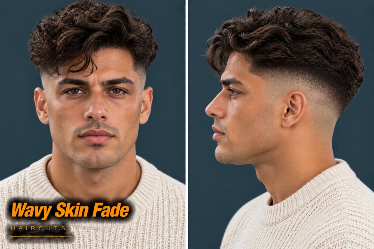 Wavy top with a low skin fade